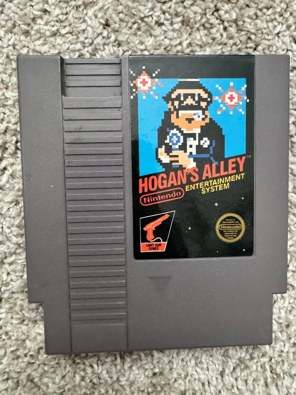 Hogan's Alley NES Nintendo Authentic Tested Working Zapper Light Gun Game